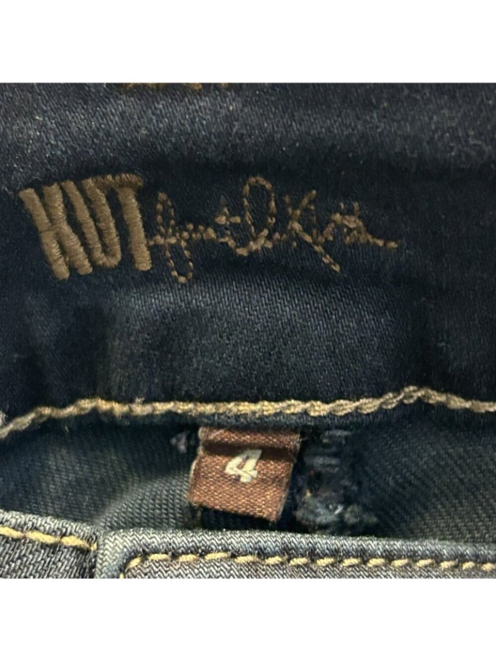 KUT From The Kloth Natalie Flap Pocket Bootcut Jeans Womens 4 Dark Wash Stretch - Picture 7 of 16